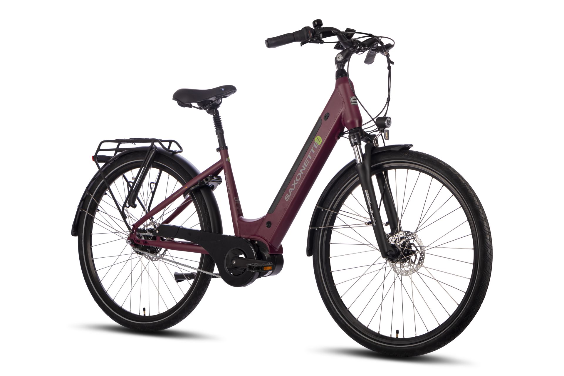 SAXONETTE Premium Plus 3.0 E-Citybike 8 Gang Nabenschaltung Mittelmotor ...